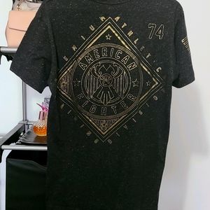 Gray American Fighter Short Sleeve Tee, Men's M